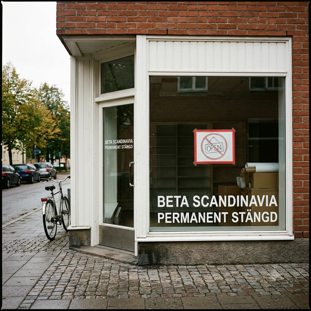 Beta Scandinavia permanent stängt